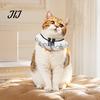 Puppy Formal Neckwear Lace Ruffle Cat Collar, Elegant Pet Bandana Bib with Bow Knot, Retro Costume for Party Cute Princess Collar Cats Small