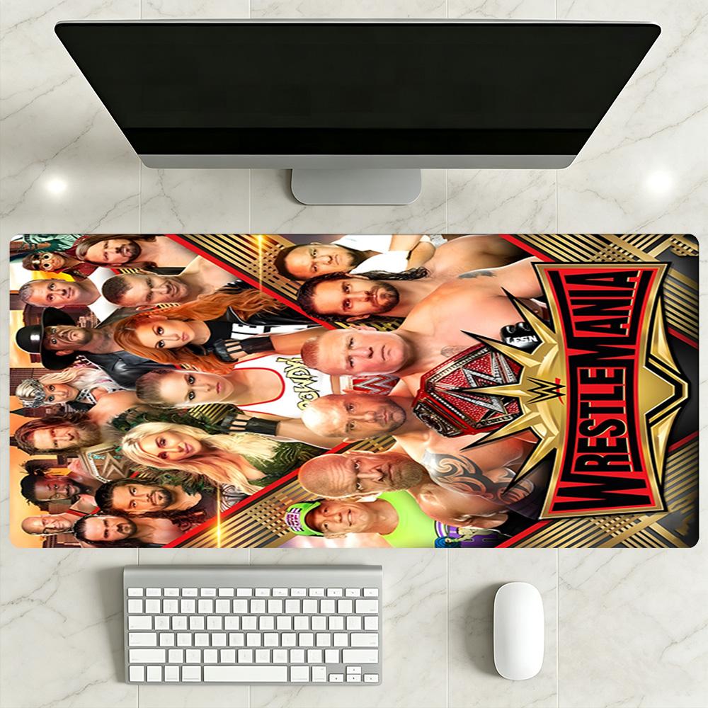 Wrestlemania Gaming Mouse Pad Keyboard Mat Ultra-Long Desk Mat Non-Slip Rubber Base Office and Gaming Desk Decoration