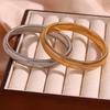 Elegant European Gold-Plated Titanium Bracelet for Women – Versatile Spring Fashion Elastic Jewelry