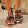 Bohemian Flat Sandals for Women - 2025 Summer New Fringe Design - Size 43 Beach Sandals