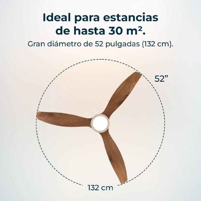 Ventilateur de Plafond - Cecotec - EnergySilence Aero 5295 - 35 W - LED 18 W - Télécommande