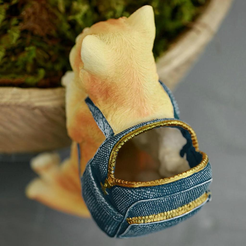 SUCADA Creative Hanging Planter Decor Garden Patio Decor - Resin Animal Planter Hugger Indoor Plant Decorations for Flower Pot Cute Garden Balcony