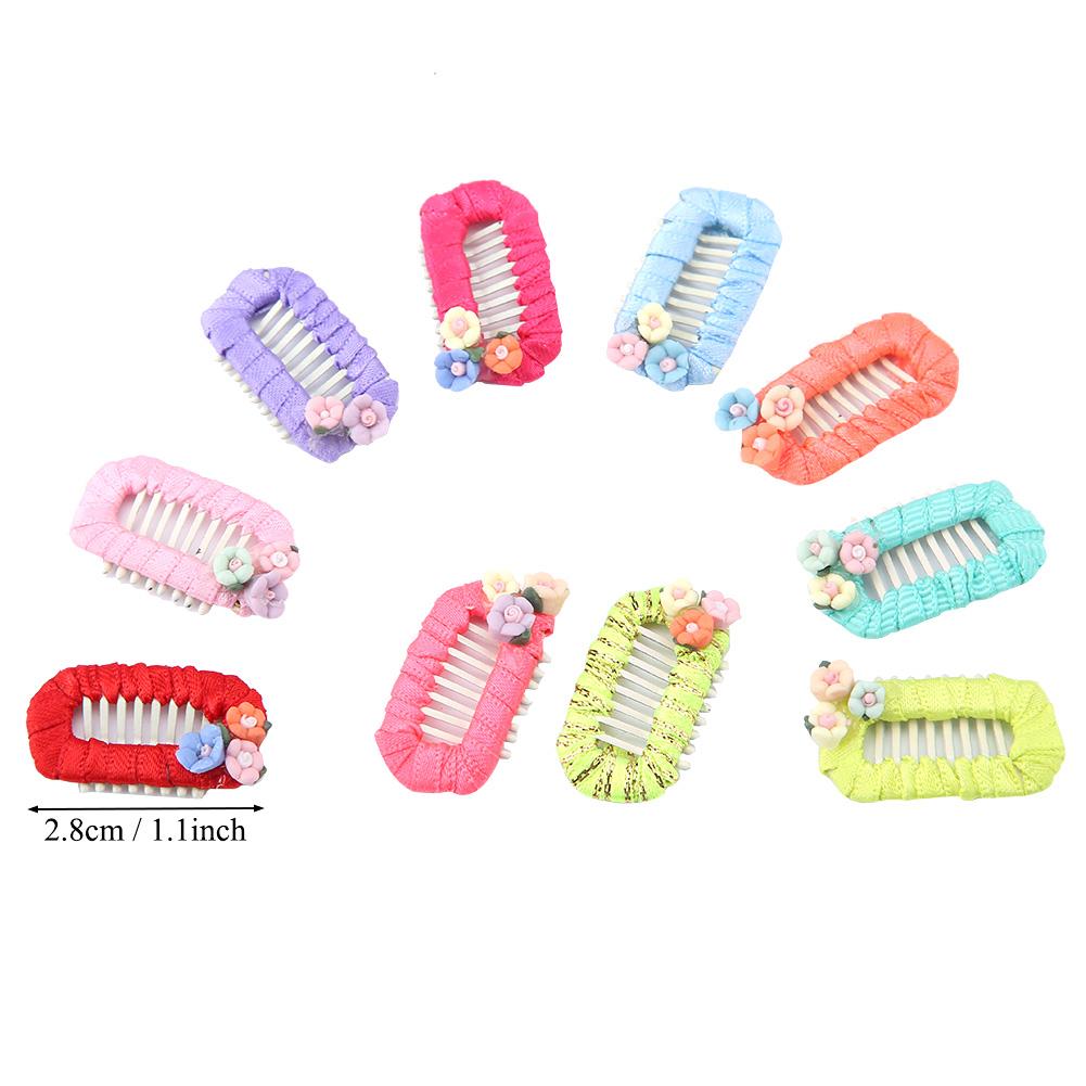 10Pcs Pet Hair Clips Cute Flower Decoration Hairpins Dog Hair Accessory Headwear(Random Color)