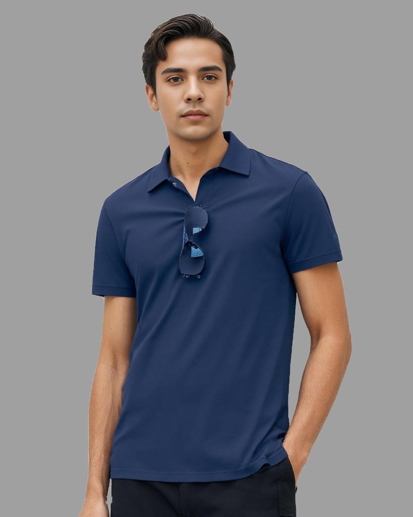 YKS JOOB Short Sleeve Tactical Polo Solid Perfect for and Work Size XXXL Men's Shirt, Breathable, Collared, Color, Summer, Golf, Fishing, Wear, Blue,