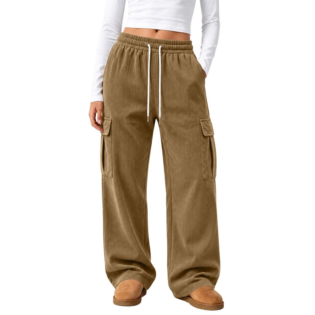 Women's Sporty Casual Wide Leg Pants, Loose Fit Street Comfortable Trousers