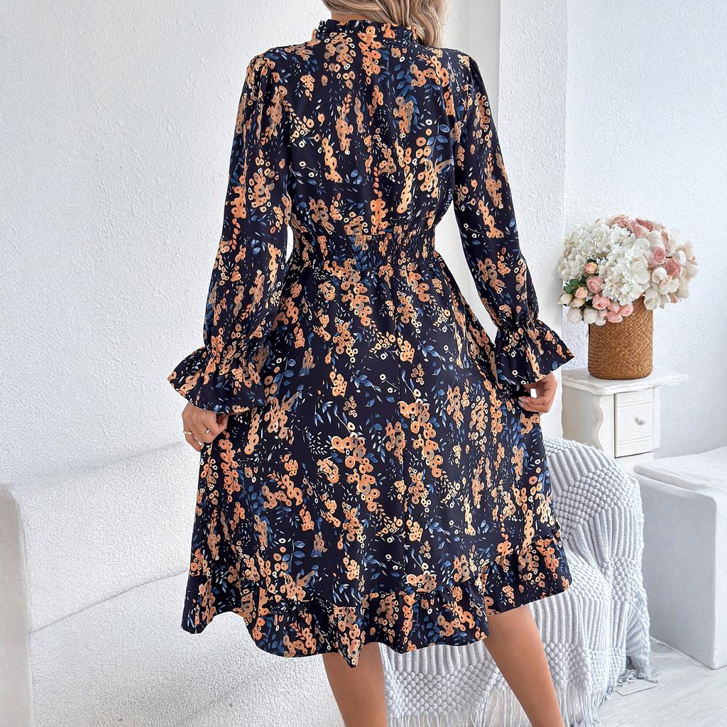 Women's Fashion Party Solid Color V-neck Long Sleeved Slim Fit Sequin Pleated Ribbon Wrapped Hip Dress Evening Dress