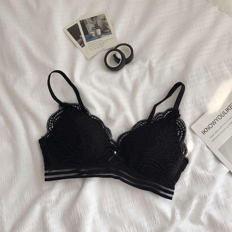 Sexy Spitzen Push-Up BHs für Frauen Kabellose Unterwäsche Lingerie für Mädchen BH