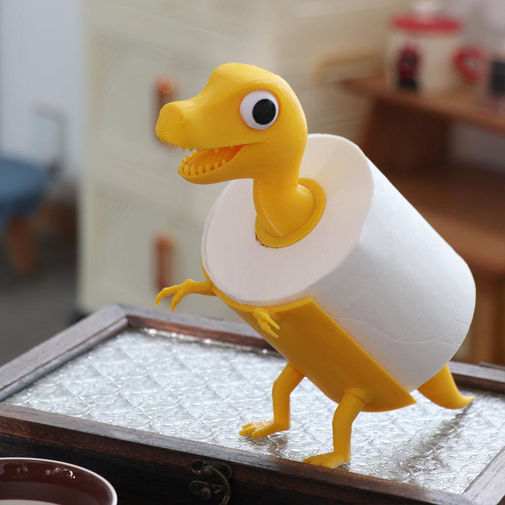 Cartoon Dinosaur Shape Toilet Paper Holder Free Standing Roll Paper Organizers  Countertop
