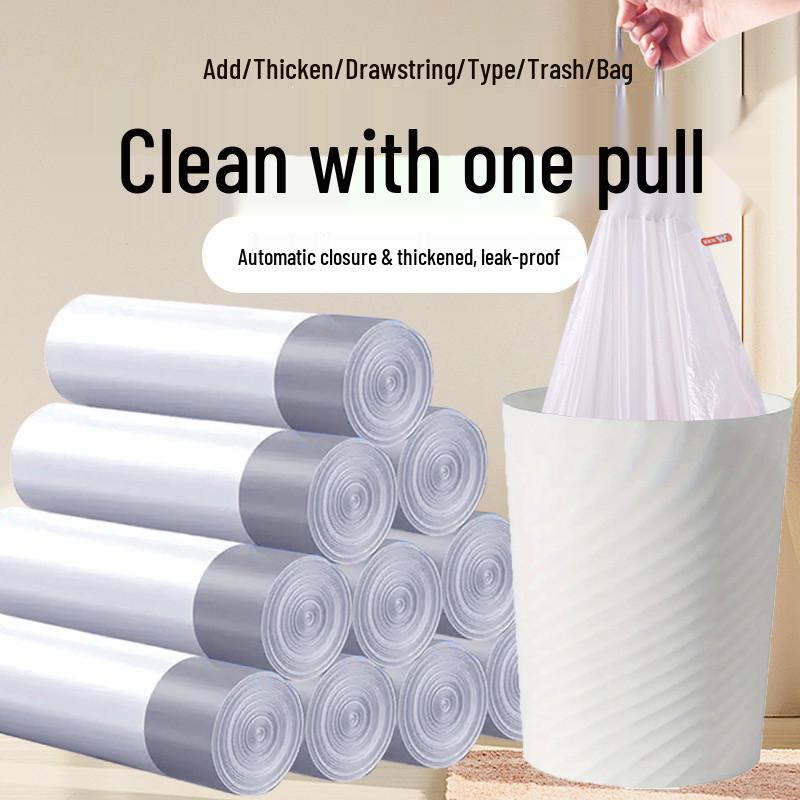 Large Thickened Handheld Drawstring Trash Bags for Kitchens, Dorms, Offices, and Home Use - Disposable Cleaning Bags