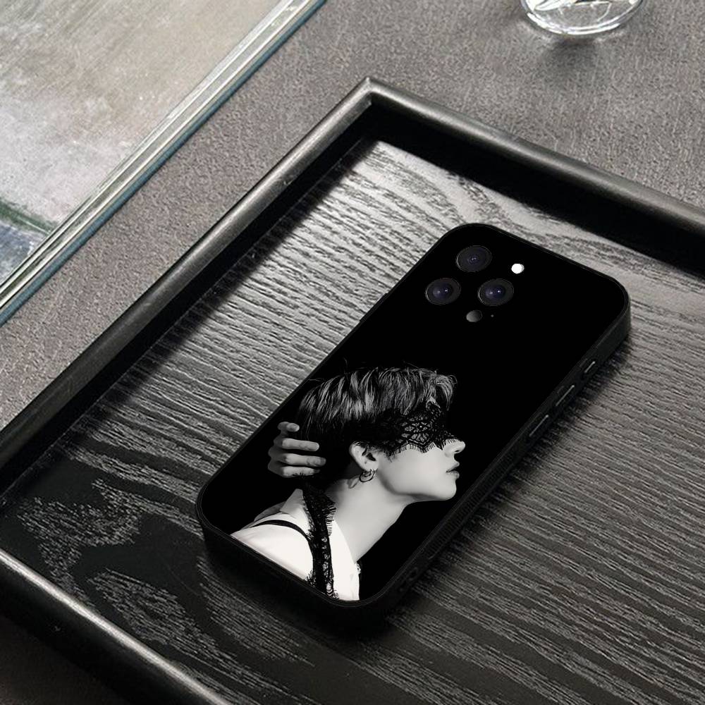 Singer Y-Yeonjun Phone Case For IPhone 1716 15 14 13 Pro Max 11 12 Mini X Xs XR Black Silicone Cover