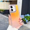 KEYSION Fashion Laser Gradient Colorful Phone Case for OPPO A3X 5G A3 Soft TPU+PC Shockproof Back Cover for OPPO A5i