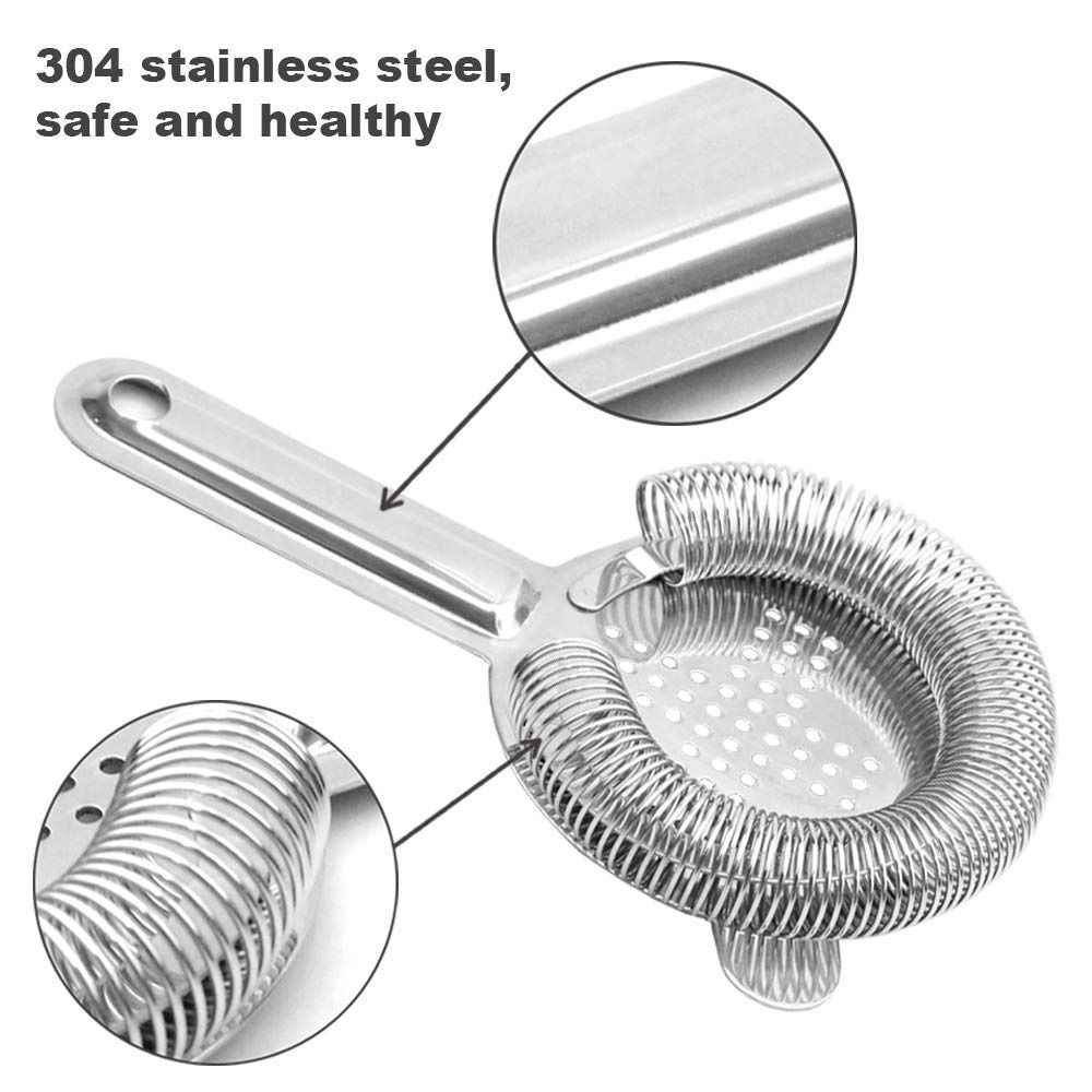 Stainless Steel Cocktail Strainer Sturdy Bartending Tool Hawthorne Strainer Bar Accessories