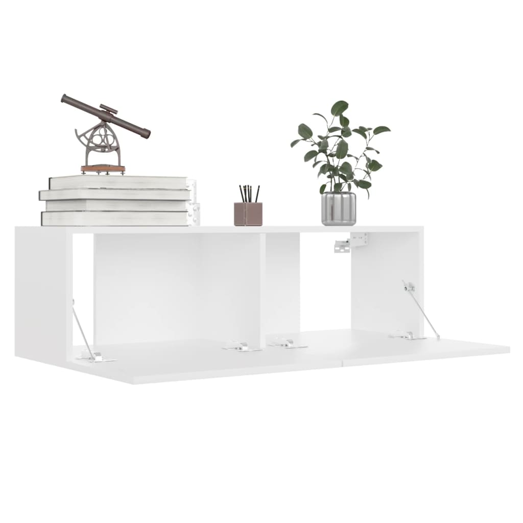 6 Piece TV Cabinet Set White Particleboard