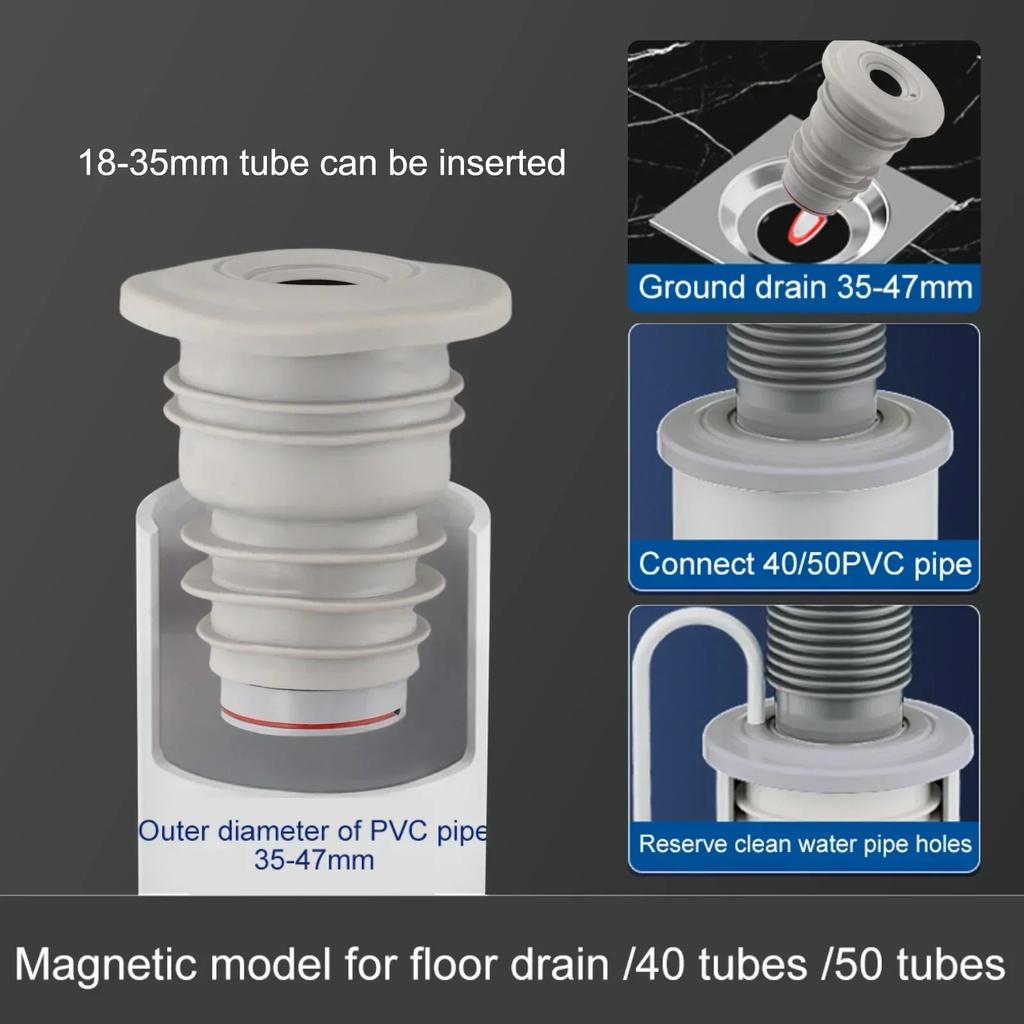 Drain Hose Seal Kitchen Drain Sealer Daily Life Various Settings ABS Materials Good Sealing Overflow Prevention