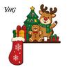 Addobbi Festivi per Angoli della Stanza, Adesivi in Legno a Forma di Topper per Porta di Natale, Decorazione Stagionale per Cornici, Cartello a L per Decorazioni Natalizie per la Casa, Parete