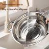MAXCOOK 32cm Stainless Steel Divided Hotpot