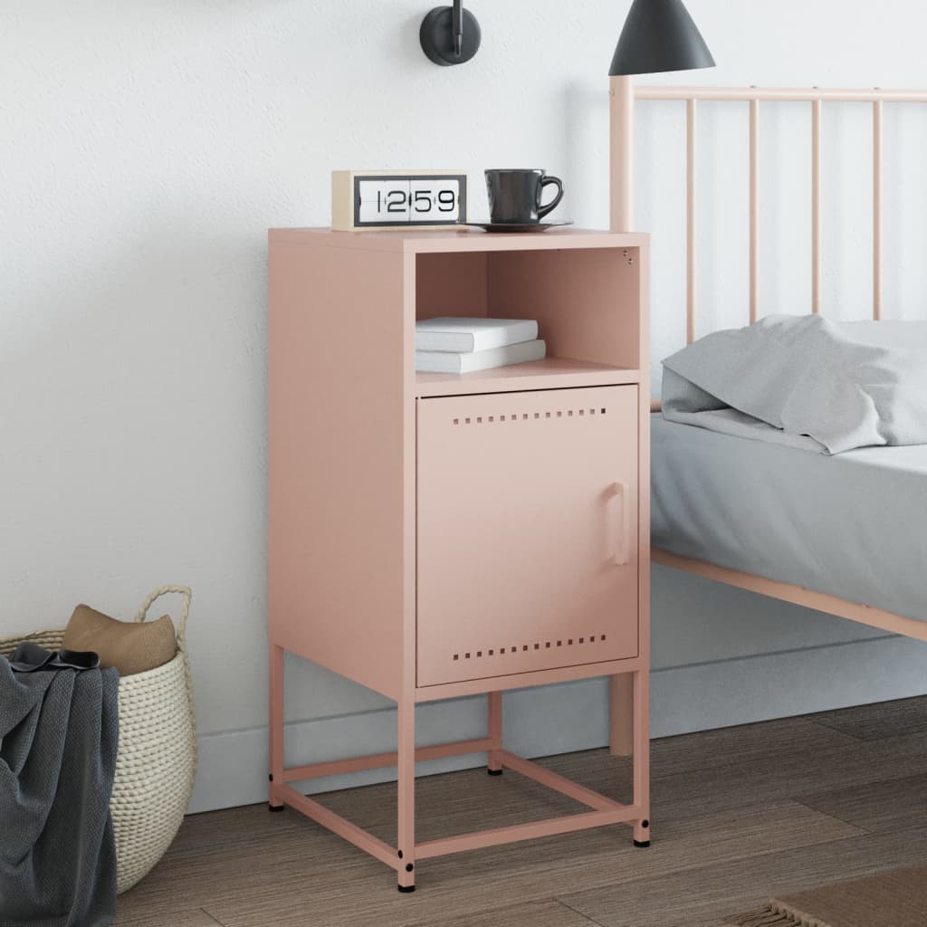 Nightstand Pink 36 x 39 x 78 cm Steel