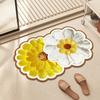 Small Fresh Flowers Diatom Mud Mat Home Bathroom Cute Flower Non-slip Mat Bathroom Absorbent Quick Drying Mat