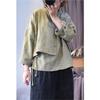 Woman Spring Washing Niche Long Sleeves Shirt Jacquard Vintage Single Breasted Shirt