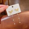 Exquisite S925 Silver Bow Earrings - Korean Micro-Inlaid Design