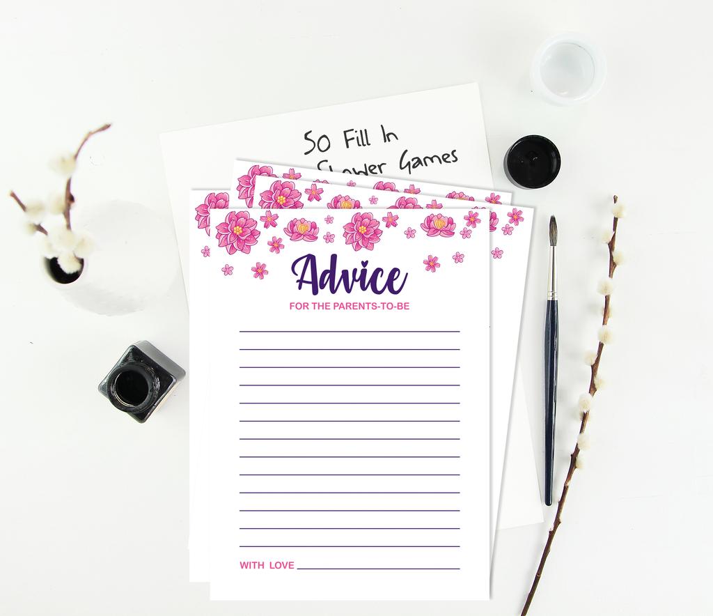 Inkdotpot Baby Shower Game Set Of 50 BabyA  AlphabetA  ABCA  Game Unicorn Floral Party