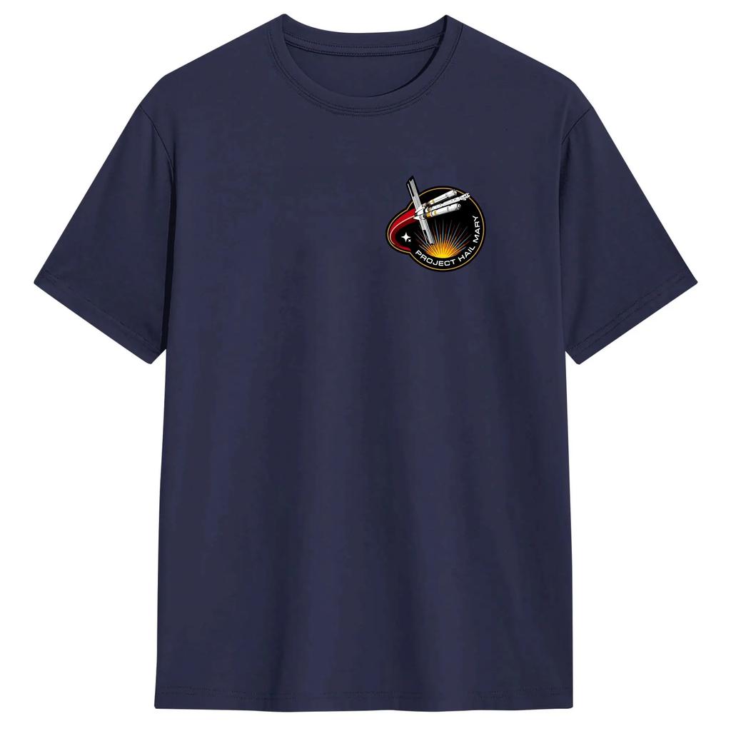 Oversized T-Shirt Beach Project Hail Mary Logo Hipster T-Shirts Cotton Tshirt for Man Y2K Retro Custom DIY Short Sleeve Clothing
