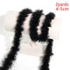 2Yard Feather Boas Turkey 1.82Meter For Crafts On Tape Ribbon Clothes Dress Hats Long Diameter 4-5cm White Black Royal Blue Trim