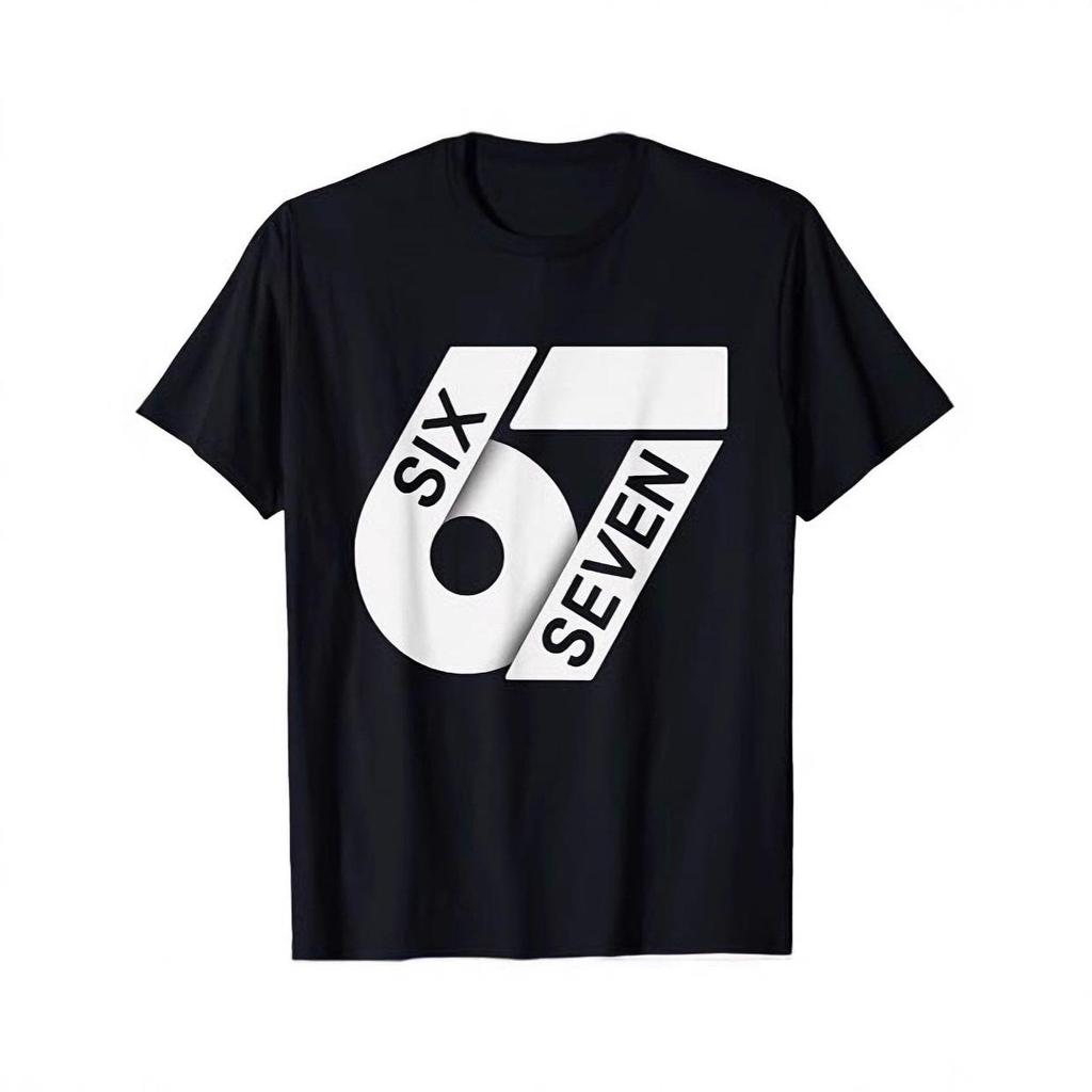 Ziyuan Unisex 67 Printed Casual Loose Short Sleeve Round Neck T-shirt