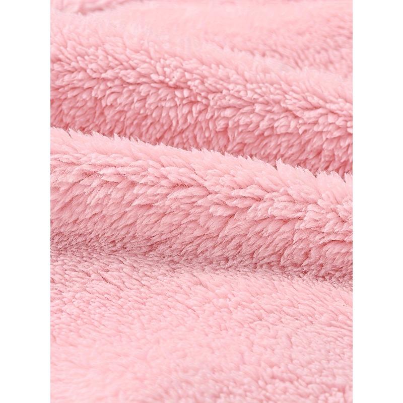 Pink Soft Children's Winter Coat - Girls' Zipper Jacket with Stand-Up Collar, Easy Zip Closure, Side Pockets - Warm Cold Weather Coat for Toddler