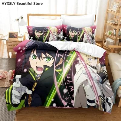 New 3D Print Seraph of the End Comfortable Duvet Quilt Cover Pillowcase Bedding Set Children Bedroom Decoration Home Textile