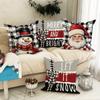 Christmas decoration pillowcase Santa Claus Snowman pattern is suitable for home room sofa cushion cover Christmas gift