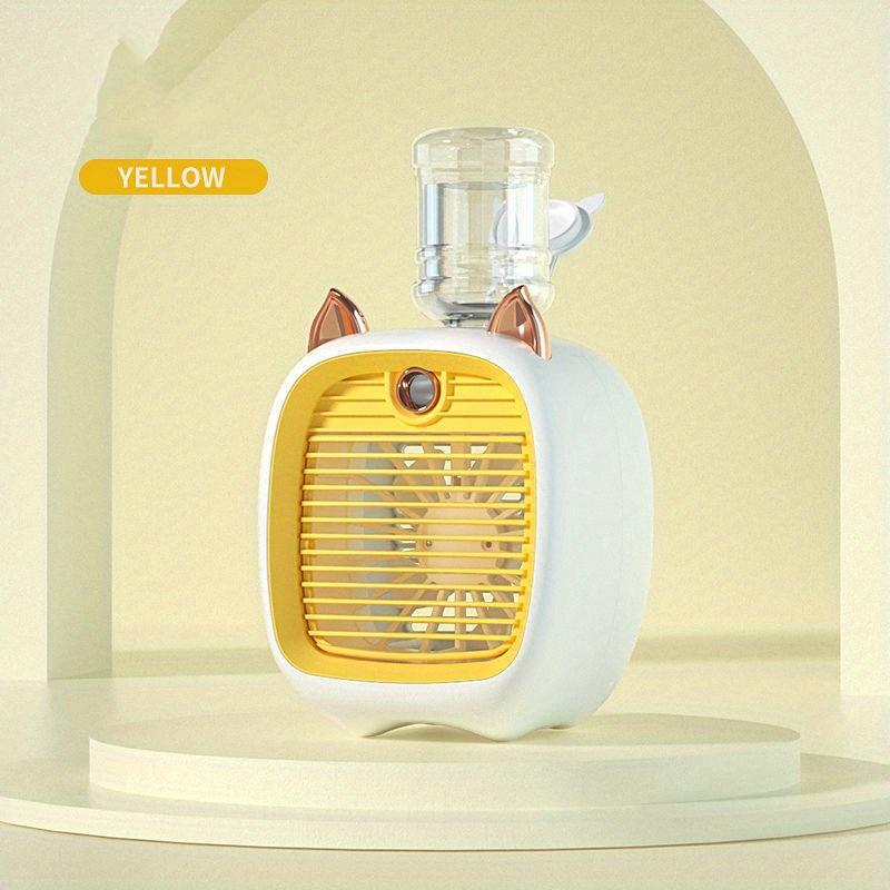 Portable Air Conditioner Fan Electric Fan Desk Misting 1200mAh 3 Gear Air Conditioner Water Cooling Fan USB Type-C Charging Spray Humidifier Fan 