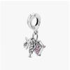 PAndora 799435c01 Airplane Glove Suitcase Pendant And Dangle Silver Charm