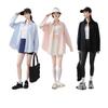 Sunscreen Shirt Top Women's Spring and Summer Blue Cardigan Jacket Light and Thin Ice Silk 1011 New UV Protection Sunscreen Clothing