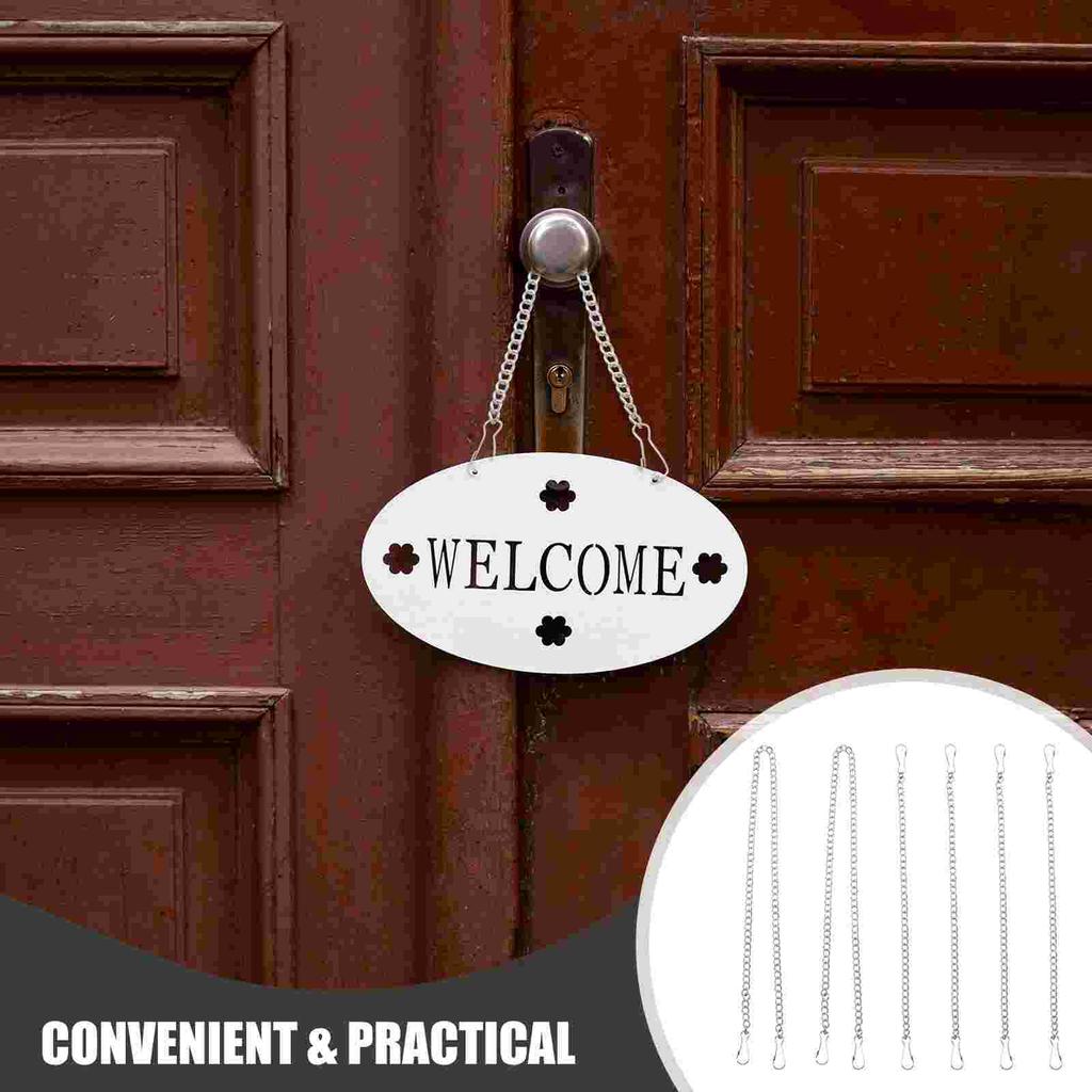 6Pcs Silver Iron Chains Chain Plant Hangers Hanging Chains With Hooks nament Hook Picture Chain Metal Chains Hardware