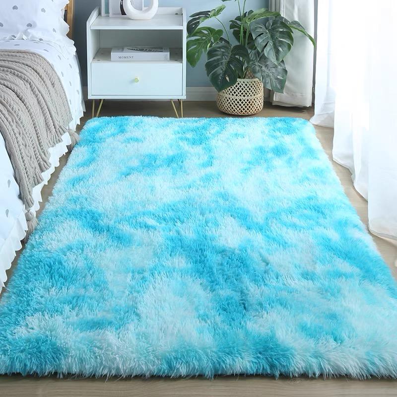 

VIKAMA Плюшевый ковер с ворсом Мягкий и пушистый Коврик для пола в гостиную и спальню Домашнее украшение Кухонный вход Приветственный дверной коврик 40x60cm 16x24inch небесно-голубой