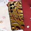 Gold Floral Pattern Case For Samsung Galaxy S20 FE S21 S22 S23 Ultra S9 S10 Note 10 Plus Note 20 Ultra Cover
