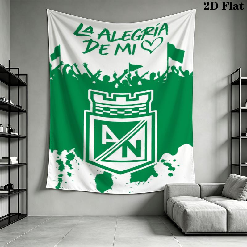 Atlético Nacional Wall Tapestry Aesthetic Wall Hanging Printed Fabric Blanket Decorative Tapestries for Bedroom Living Room Home Decor