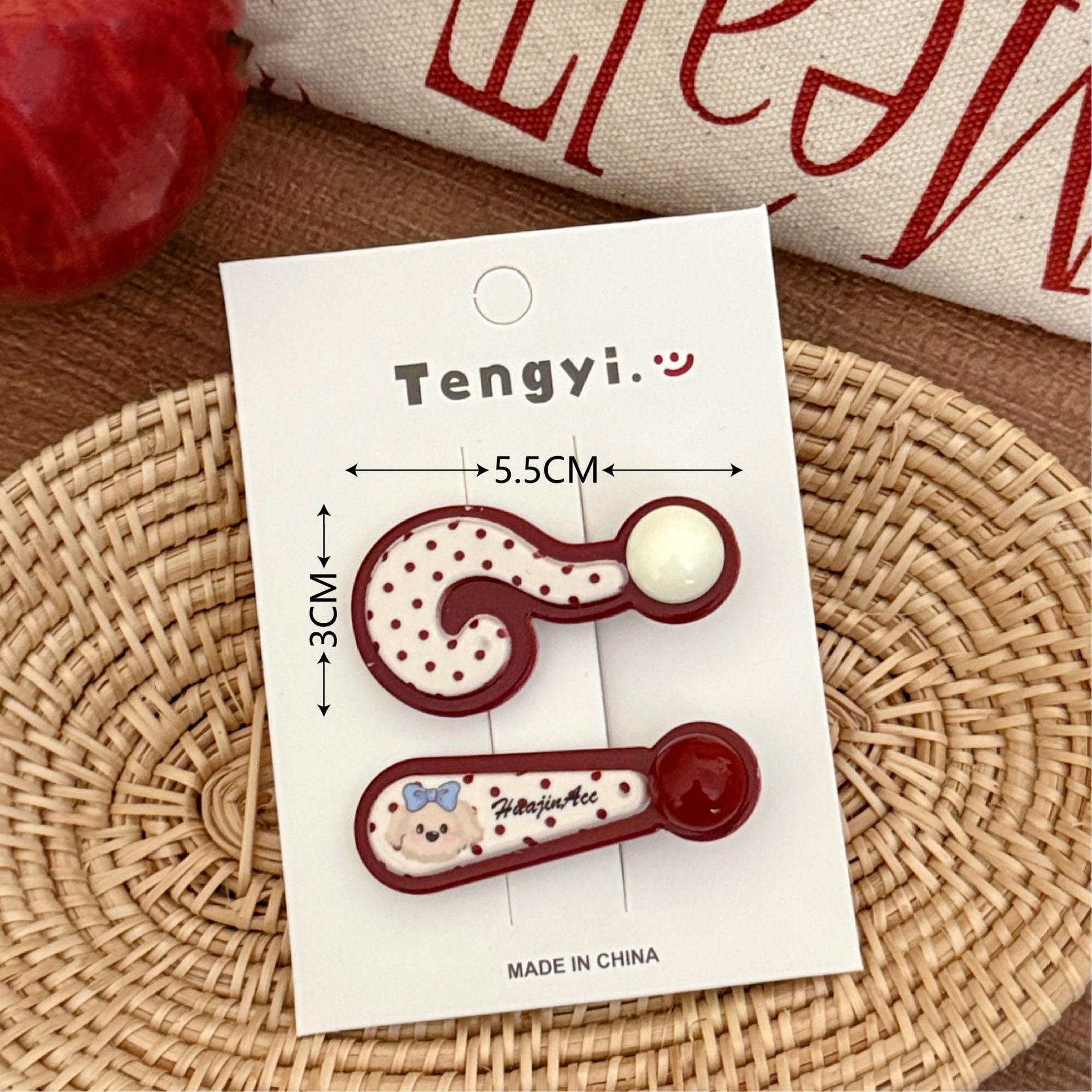 

Creative Funny Question Mark Exclamation Mark Hair Clips Cute Girlish Heart All-match Duckbill Clips Fun Bangs Hair Accessories