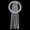 Heart Chain Metal Tassel Brooch Korean Style Suit Lapel Pin for Women Men Fashion Accessories for Ceremony