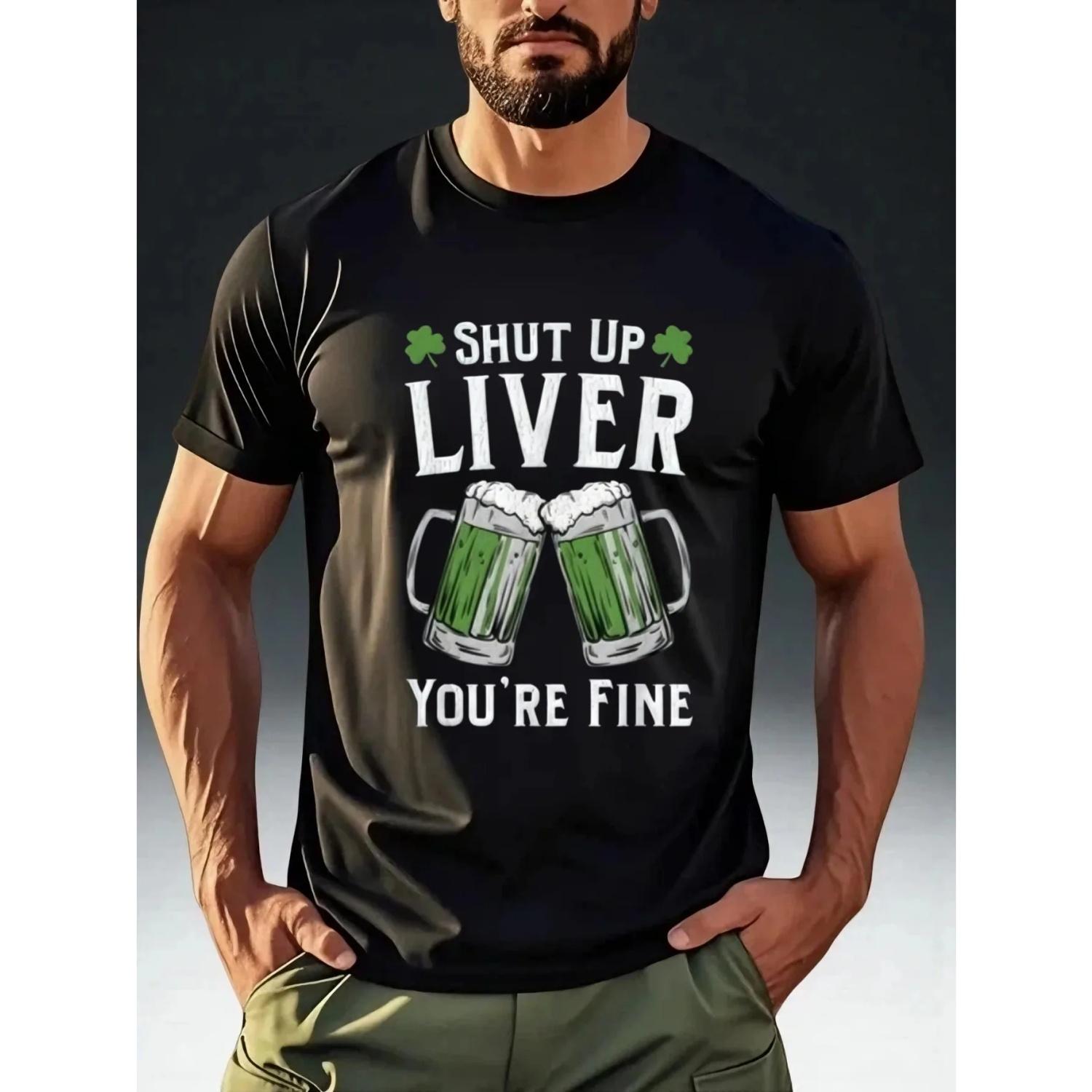 

Men s Fashion T-shirt with St XXXXXL чорний