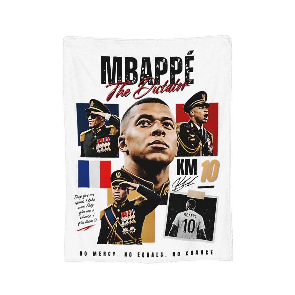 Pipini M-Mbappes Novelty Football Fleece Throw Blankets Funny Blankets for Sofa Bedroom Warm Bedroom Quilt,