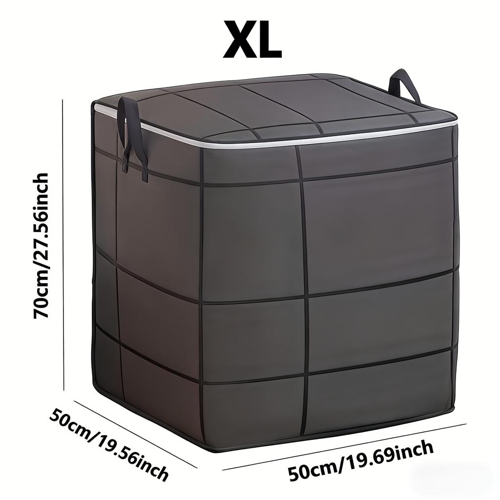 Extra Large Capacity Black Foldable Wardrobe Storage Box Stackable Large Capacity Storage Box Space-Saving Quilt Storage Box