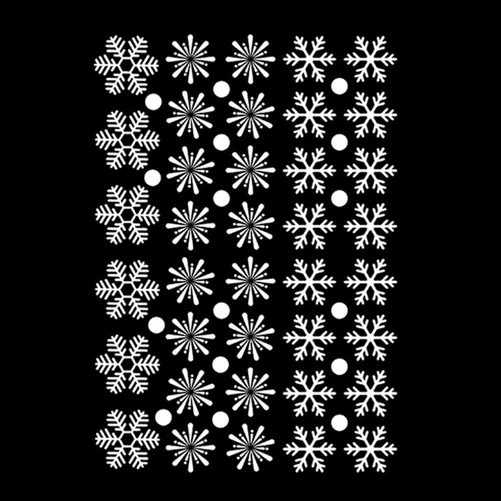 Home Decoration Featival Ornament Snow Decals Happy New Year Wall Art Christmas Snowflake Sticker