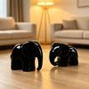 Ceramic Elephant Figurine Elephant Statues Animal Sculptures Collectibles Table Ornament for Home Office Decorations