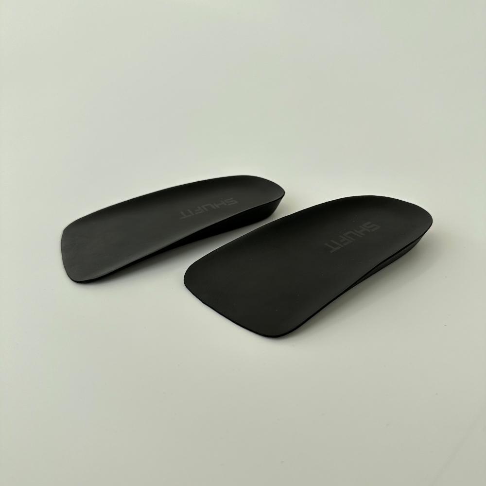Shufit Height-Increasing Half Cushion Insoles Black 2-Pack Sft-705