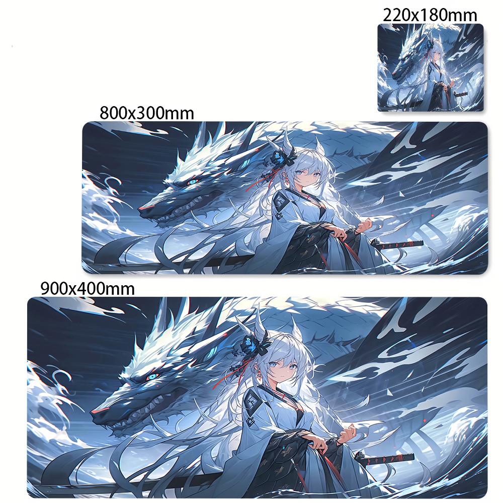 Anime Girl Mouse Pad Kawaii Pink Mousepad Gaming Speed Keyboard Pads Large Gamer Mouse Mat Rubber Desk Mat HD Print Cute Carpet