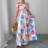 European and American Summer Women's Clothing New Printed Long Dress Dress