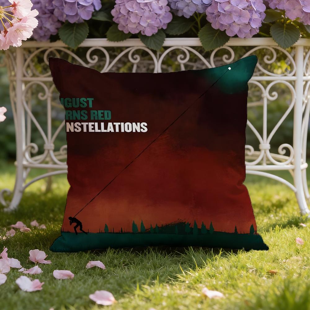 A-August B-Burns Red Band Cushion Cover Home & Car Dual-Scene Pillow Cover: Reversible for Premium Comfort