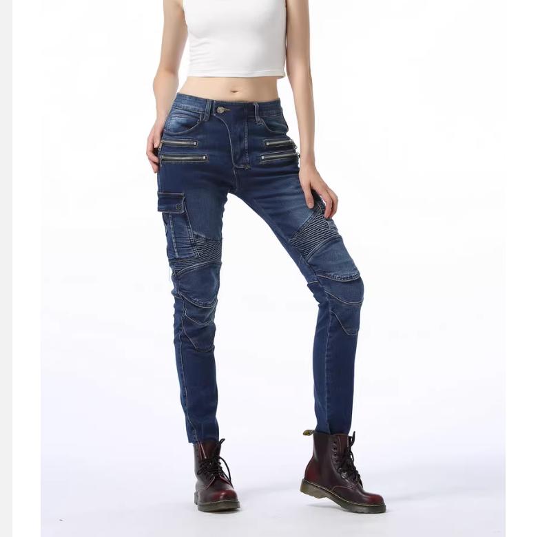 LOONG+BIKER+Women's Harley Style Jeans+Motorcycle Cycling Casual Motorcycle Racing Anti Drop Pants